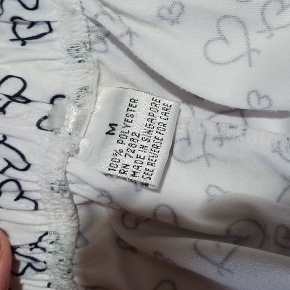 FINAL Price before donated. Fashion Bug Sleepwear B & W Hearts 2pc Pjs Sz M - Picture 12 of 15